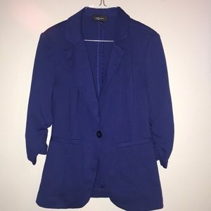 Royal Blue Blazer With 3/4 length Sleeves
